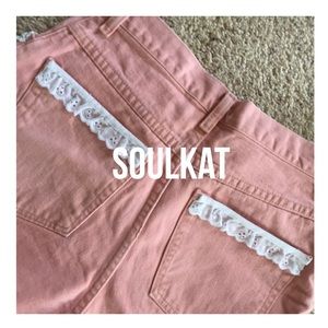 Vintage High Waisted Pastel Pink Jean Shorts